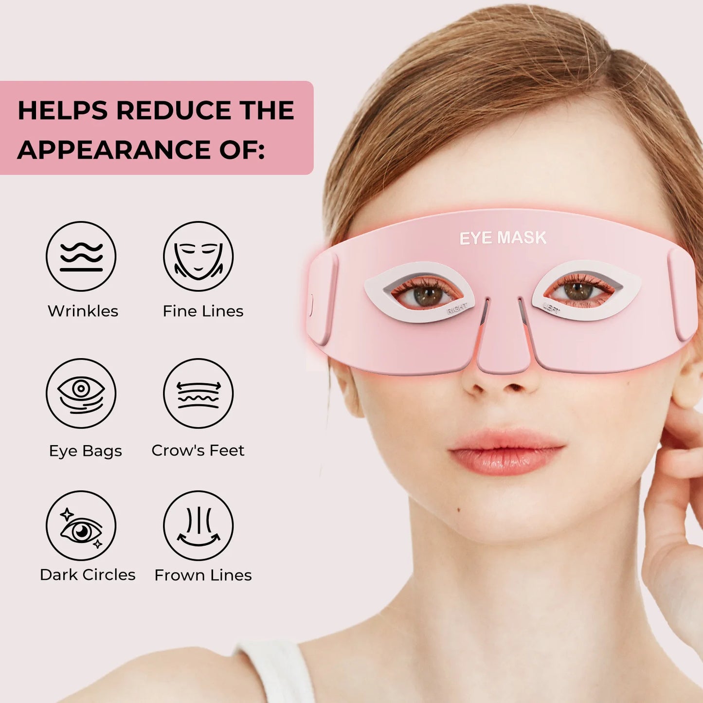 LUMIRALD AuraLight Eye Mask - pink edition