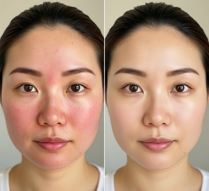 effet avant après de l'utilisation du masque LED 